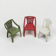 HDM35023 1/35 ジオラマアクセサリー 現用 プラスチックチェアセット 3個入 [プラモデル用パーツ]