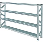 MS18124d2 [軽量 シンプル イタリア製 スチールラック 本体 幅187.7×高さ118×奥行25cm 4段]
