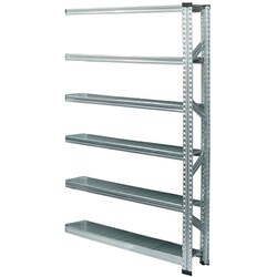 軽量 シンプル イタリア製 スチールラック 連結用 幅112.7×高さ184×奥行25cm 6段 MS11186d2s