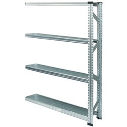 軽量 シンプル イタリア製 スチールラック 連結用 幅127.7×高さ157.6×奥行25cm 4段 MS12154d2s