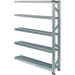 軽量 シンプル イタリア製 スチールラック 連結用 幅127.7×高さ157.6×奥行25cm 5段 MS12155d2s
