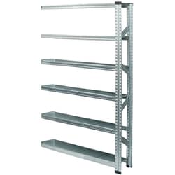 軽量 シンプル イタリア製 スチールラック 連結用 幅127.7×高さ184×奥行25cm 6段 MS12186d2s