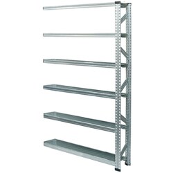 軽量 シンプル イタリア製 スチールラック 連結用 幅127.7×高さ197.2×奥行25cm 6段 MS12196d2s