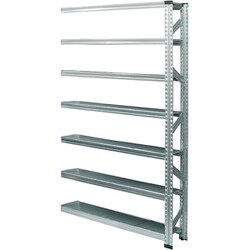 軽量 シンプル イタリア製 スチールラック 連結用 幅127.7×高さ197.2×奥行25cm 7段 MS12197d2s