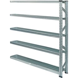 軽量 シンプル イタリア製 スチールラック 連結用 幅142.7×高さ157.6×奥行25cm 5段 MS14155d2s