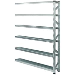 軽量 シンプル イタリア製 スチールラック 連結用 幅142.7×高さ197.2×奥行25cm 6段 MS14196d2s