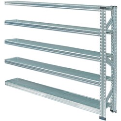 軽量 シンプル イタリア製 スチールラック 連結用 幅157.7×高さ118×奥行25cm 5段 MS15125d2s