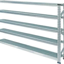 軽量 シンプル イタリア製 スチールラック 連結用 幅172.7×高さ118×奥行25cm 5段 MS17125d2s