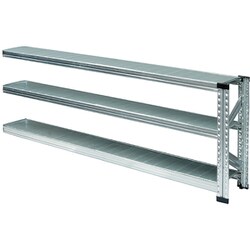 軽量 シンプル イタリア製 スチールラック 連結用 幅187.7×高さ65.3×奥行25cm 3段 MS1863d2s