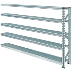 軽量 シンプル イタリア製 スチールラック 連結用 幅187.7×高さ118×奥行25cm 5段 MS18125d2s