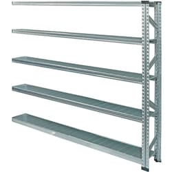 軽量 シンプル イタリア製 スチールラック 連結用 幅187.7×高さ157.6×奥行25cm 5段 MS18155d2s