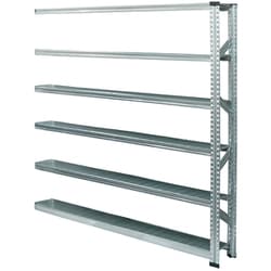 軽量 シンプル イタリア製 スチールラック 連結用 幅187.7×高さ184×奥行25cm 6段 MS18186d2s