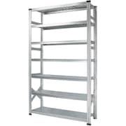 MS11237d3 [軽量 シンプル イタリア製 スチールラック 本体 幅112.7×高さ236.8×奥行32cm 7段]