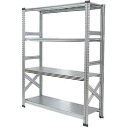 軽量 シンプル イタリア製 スチールラック 本体 幅127.7×高さ157.6×奥行32cm 4段 MS12154d3