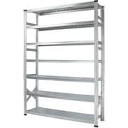MS14217d3 [軽量 シンプル イタリア製 スチールラック 本体 幅142.7×高さ210.4×奥行32cm 7段]