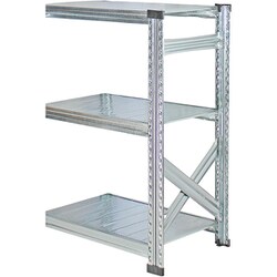 軽量 シンプル イタリア製 スチールラック 連結用 幅67.7×高さ91.7×奥行32cm 3段 MS693d3s