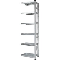 軽量 シンプル イタリア製 スチールラック 連結用 幅67.7×高さ197.2×奥行32cm 6段 MS6196d3s