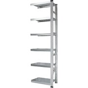 軽量 シンプル イタリア製 スチールラック 連結用 幅67.7×高さ236.8×奥行32cm 6段 MS6236d3s