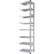 軽量 シンプル イタリア製 スチールラック 連結用 幅67.7×高さ250×奥行32cm 8段 MS6258d3s
