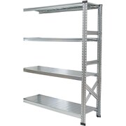 軽量 シンプル イタリア製 スチールラック 連結用 幅112.7×高さ157.6×奥行32cm 4段 MS11154d3s