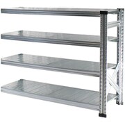 軽量 シンプル イタリア製 スチールラック 連結用 幅127.7×高さ91.7×奥行32cm 4段 MS1294d3s