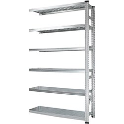 軽量 シンプル イタリア製 スチールラック 連結用 幅127.7×高さ197.2×奥行32cm 6段 MS12196d3s