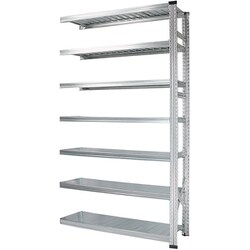軽量 シンプル イタリア製 スチールラック 連結用 幅127.7×高さ236.8×奥行32cm 7段 MS12237d3s