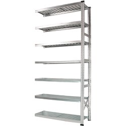 軽量 シンプル イタリア製 スチールラック 連結用 幅127.7×高さ250×奥行32cm 7段 MS12257d3s
