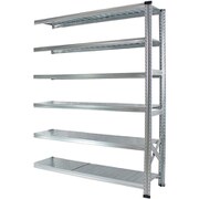 軽量 シンプル イタリア製 スチールラック 連結用 幅142.7×高さ184×奥行32cm 6段 MS14186d3s