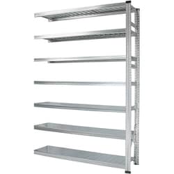 軽量 シンプル イタリア製 スチールラック 連結用 幅142.7×高さ210.4×奥行32cm 7段 MS14217d3s