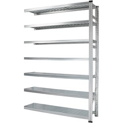軽量 シンプル イタリア製 スチールラック 連結用 幅142.7×高さ236.8×奥行32cm 7段 MS14237d3s