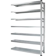 軽量 シンプル イタリア製 スチールラック 連結用 幅142.7×高さ236.8×奥行32cm 7段 MS14237d3s