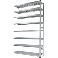 軽量 シンプル イタリア製 スチールラック 連結用 幅157.7×高さ250×奥行32cm 8段 MS15258d3s