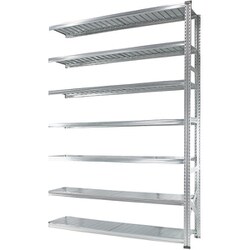 軽量 シンプル イタリア製 スチールラック 連結用 幅172.7×高さ250×奥行32cm 7段 MS17257d3s