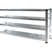 MS1894d3s [軽量 シンプル イタリア製 スチールラック 連結用 幅187.7×高さ91.7×奥行32cm 4段]