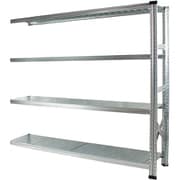 MS18154d3s [軽量 シンプル イタリア製 スチールラック 連結用 幅187.7×高さ157.6×奥行32cm 4段]