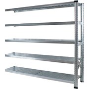 MS18155d3s [軽量 シンプル イタリア製 スチールラック 連結用 幅187.7×高さ157.6×奥行32cm 5段]