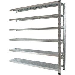 軽量 シンプル イタリア製 スチールラック 連結用 幅187.7×高さ184×奥行32cm 6段 MS18186d3s