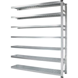 軽量 シンプル イタリア製 スチールラック 連結用 幅187.7×高さ210.4×奥行32cm 7段 MS18217d3s