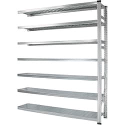 軽量 シンプル イタリア製 スチールラック 連結用 幅187.7×高さ236.8×奥行32cm 7段 MS18237d3s