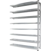 MS18258d3s [軽量 シンプル イタリア製 スチールラック 連結用 幅187.7×高さ250×奥行32cm 8段]