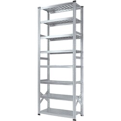 軽量 シンプル イタリア製 スチールラック 本体 幅97.7×高さ250×奥行40cm 8段 MS9258d4