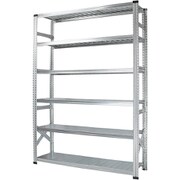 MS14236d4 [軽量 シンプル イタリア製 スチールラック 本体 幅142.7×高さ236.8×奥行40cm 6段]