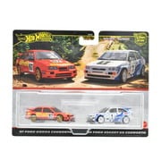 HRR73 ホットウィール プレミアム 2パック '93 フォード エスコート RS コスワース/'87 フォード シエラ コスワース [ミニカー]