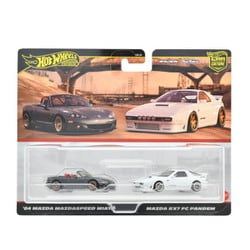 HRR75 ホットウィール プレミアム 2パック マツダ RX7 FC パンデム/'04 マツダ マツダスピード ミアータ [ミニカー]