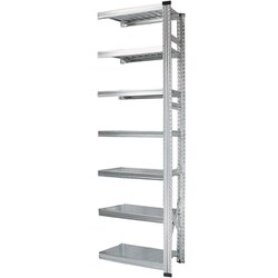 軽量 シンプル イタリア製 スチールラック 連結用 幅67.7×高さ197.2×奥行40cm 7段 MS6197d4s