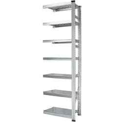 軽量 シンプル イタリア製 スチールラック 連結用 幅67.7×高さ236.8×奥行40cm 7段 MS6237d4s