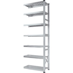 軽量 シンプル イタリア製 スチールラック 連結用 幅97.7×高さ250×奥行40cm 7段 MS9257d4s