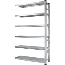 軽量 シンプル イタリア製 スチールラック 連結用 幅112.7×高さ210.4×奥行40cm 6段 MS11216d4s