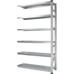 軽量 シンプル イタリア製 スチールラック 連結用 幅127.7×高さ236.8×奥行40cm 6段 MS12236d4s